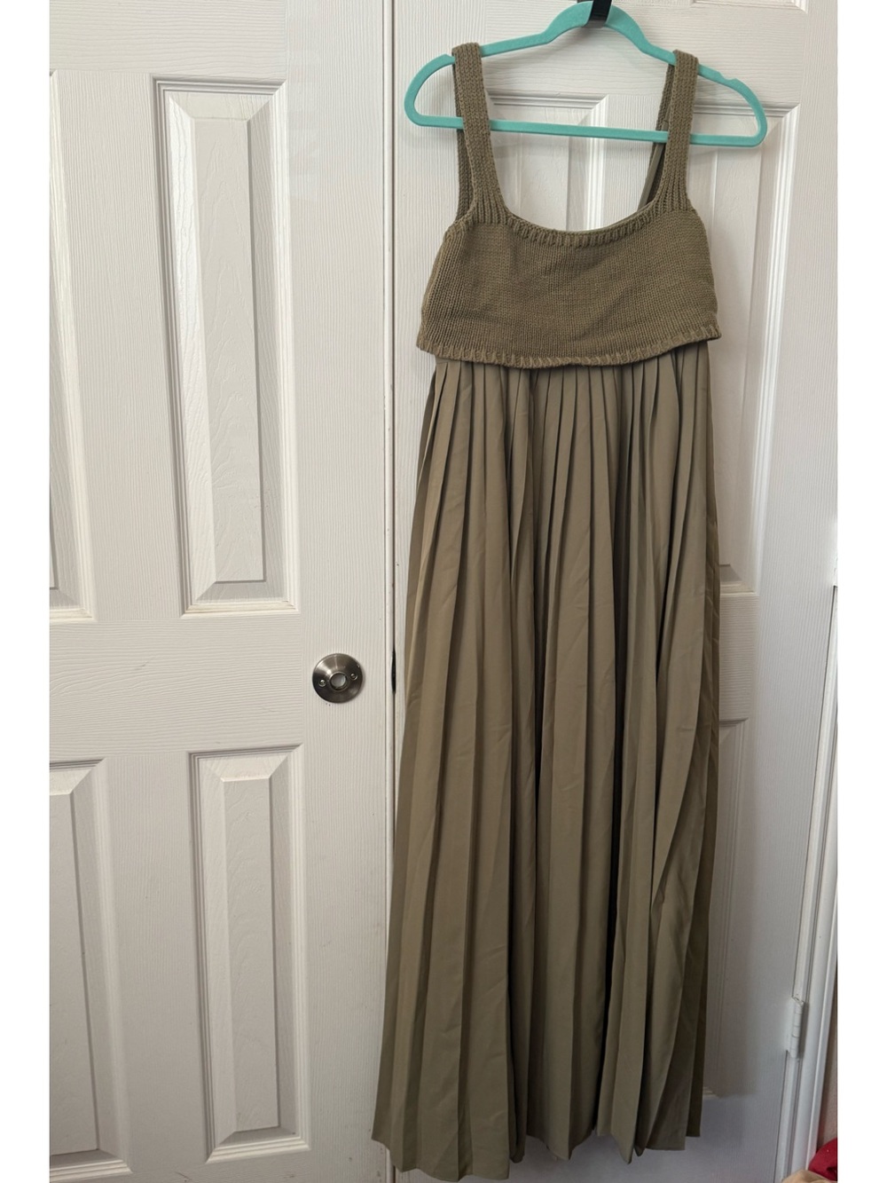 Mare Mare x Anthropologie | Pleated Maxi sweater tankTwofer Dress, size S